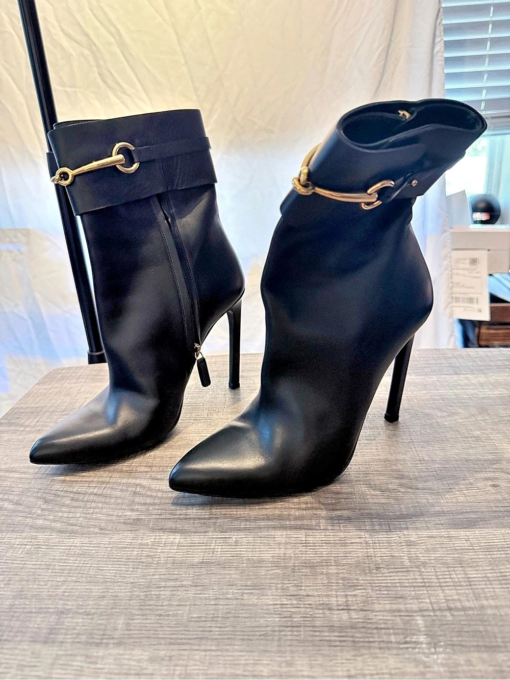 Gucci Black Bit Detail Heeled Boots